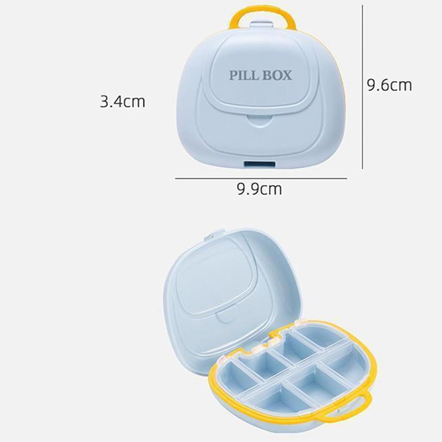 Briefcase Pill Box, Splitters Pill Case Holder, Portable 7 Grid Mini Pill Box, Outdoor Travel Pill Protect Container, Tablet Storage Dispenser Container Briefcase Pill Box, Splitters Pill Case Holder, Portable 7 Grid Mini Pill Box, Outdoor Travel Pill Protect Container, Tablet Storage Dispenser Container
